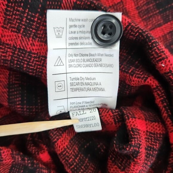 Coleman Midweight Flannel Shirt Men's XXL Red Black Plaid EUC LN Long Sleeves - Picture 6 of 15